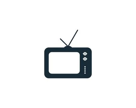 Television Icon Vector Logo Template Illustration Design Stock Illustration