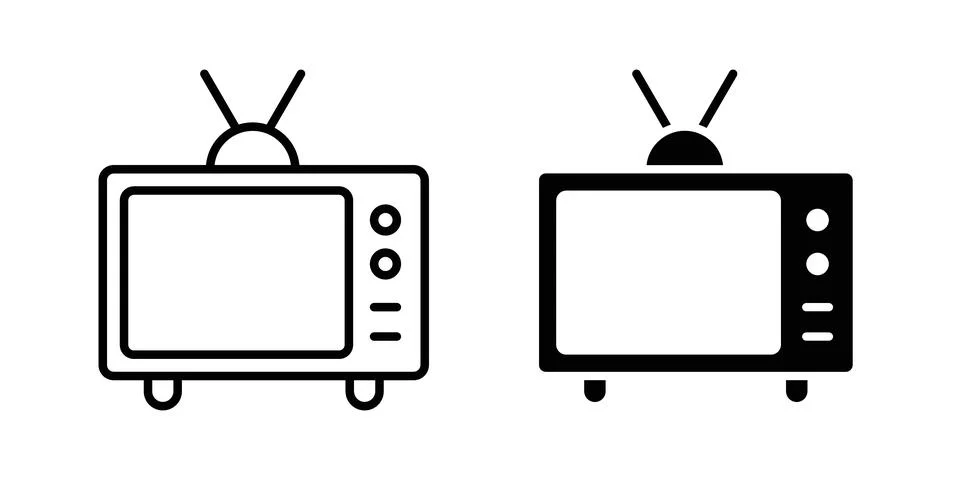 Television icon vector symbol graphics Stock Illustration