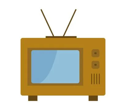 Television icon on white background Stock Illustration
