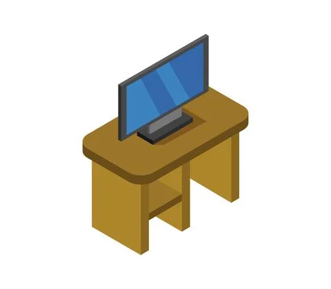 Television illustrated in vector on a white background Stock Illustration