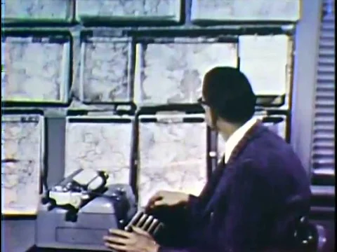 Television Infrared Observation Satellites orbit the Earth and measure the heat Stock Footage