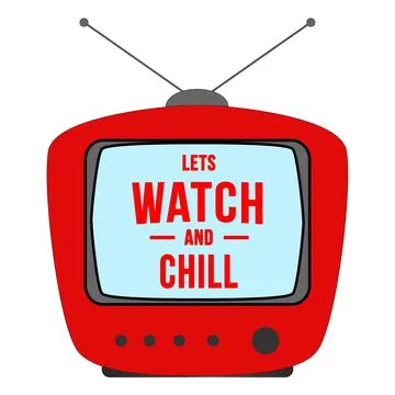 Television lets watch and chill Stock Illustration