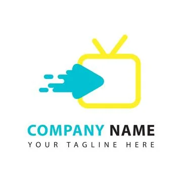 Television logo abstract design Stock Illustration