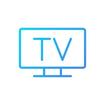 Television pixel perfect gradient linear vector icon Ilustração Stock