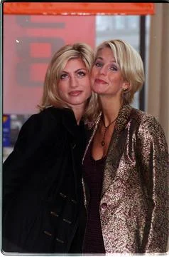 Television Programme Dani Behr &amp; Ulrika Jonsson. New Schedule For Itv. Stock-Fotos