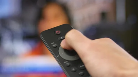 Television Remote Control 4K UHD Stock Footage 37881300