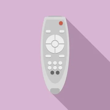 Television remote control icon, flat style Stock Illustration