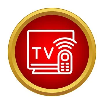 Television with remote control transmitting wireless signals 스톡 일러스트