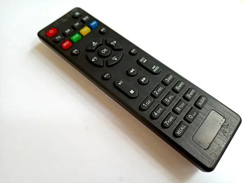 Television remote control on a white background Stock Photos