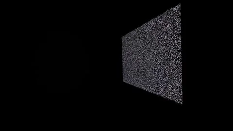 Television Screen Displaying Static Noise and No Signal Message Stock Footage 307849518