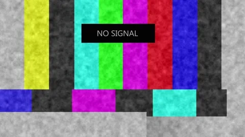 Television screen displays a color test pattern. This television screen sig.. Stock Footage 337621843