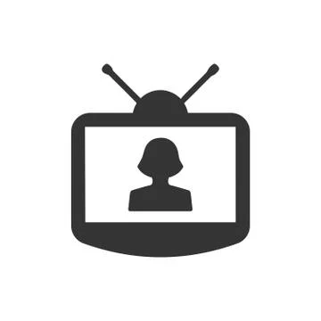 Television Screen Icon Stock Illustration