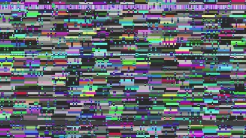 Television Screen Noise loop. Seamless Display Error Glitch Background. Stock Footage 223759626