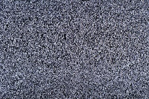 Television screen with static noise caused by bad signal reception or no signal Stock Photos