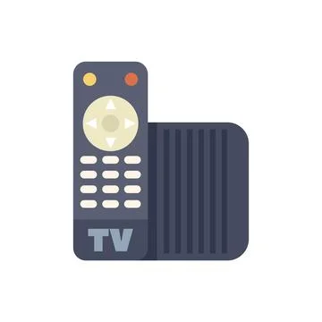 Television set with remote control changing channels illustration Stock Illustration