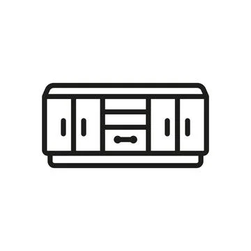 Television stand icon vector design templates simple and modern Stock Illustration