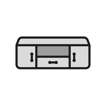 Television stand icon vector design templates simple and modern Stock Illustration