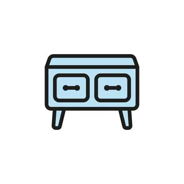 Television stand icon vector design templates simple and modern Stock Illustration