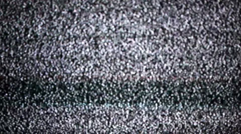 Television Static Black and White Stock Footage 1047377