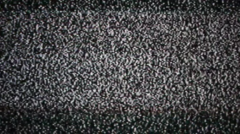 Television Static Black and White Stock Footage 1047433
