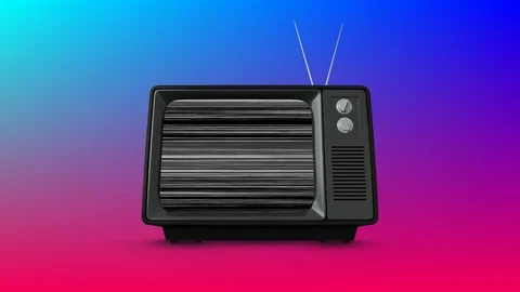 Television with static on its screen | Stock Video | Pond5