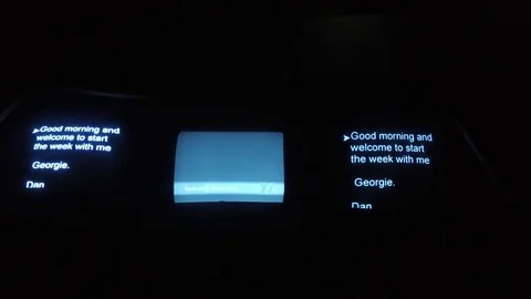 Television Studio Autocue Stock Footage 75478884