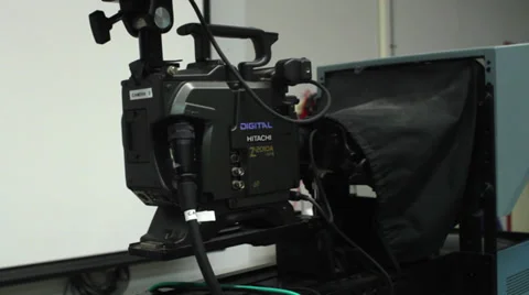 Television studio camera jib up Stock Footage 34642915