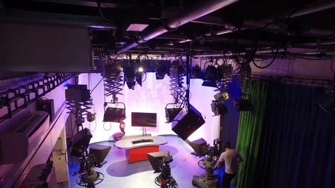 Television Studio camera operator Stock Footage 75474666