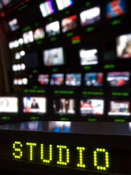 Television studio gallery Foto stock