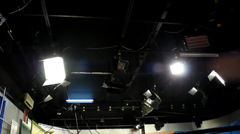 Television studio reflector Stock Footage 33578545