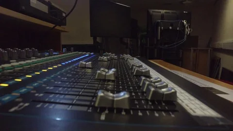 Television studio sound board Stock Footage 75474689