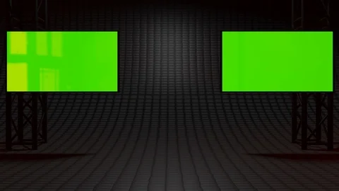 Television studio virtual studio set backdrop stage 3d render Stock Footage 89482807