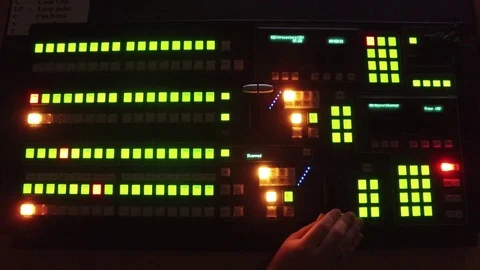 Television Studio Vision mixer being operated Stock Footage 75474649