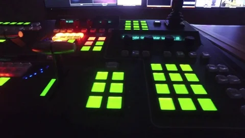 Television studio vision mixer Stock Footage 75474789