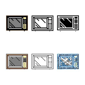 Television technology color types icon vector Stock Illustration
