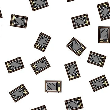 Television technology vector seamless pattern Stock Illustration