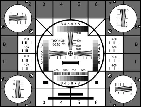 Television test card Stock Illustration
