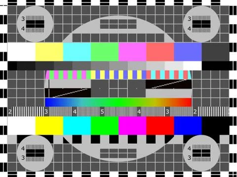 Television test card or pattern Stock Illustration