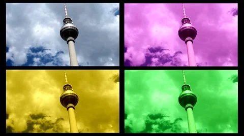 Television tower berlin Stock Footage 8577504