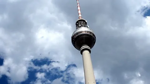 Television tower berlin Stock Footage 8918430