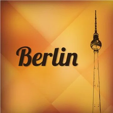 Television tower in berlin Stock Illustration