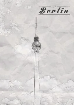 Television tower in berlin Stock Illustration