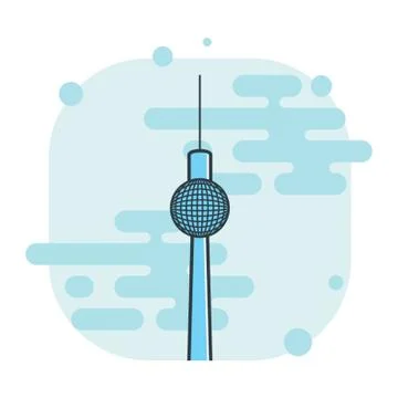 Television Tower Stock Illustration