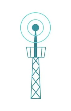 Television tower isolated vector icon Stock Illustration
