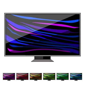 Television tv screen cartoon vector graphic Stock Illustration