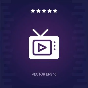 Television vector icon Illustrazione stock
