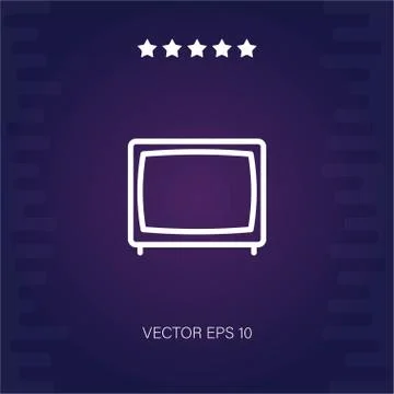 Television vector icon Illustrazione stock