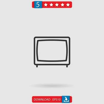 Television vector icon Stock Illustration