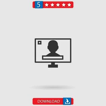 Television vector icon Stock Illustration