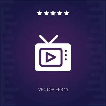Television vector icon Stock Illustration
